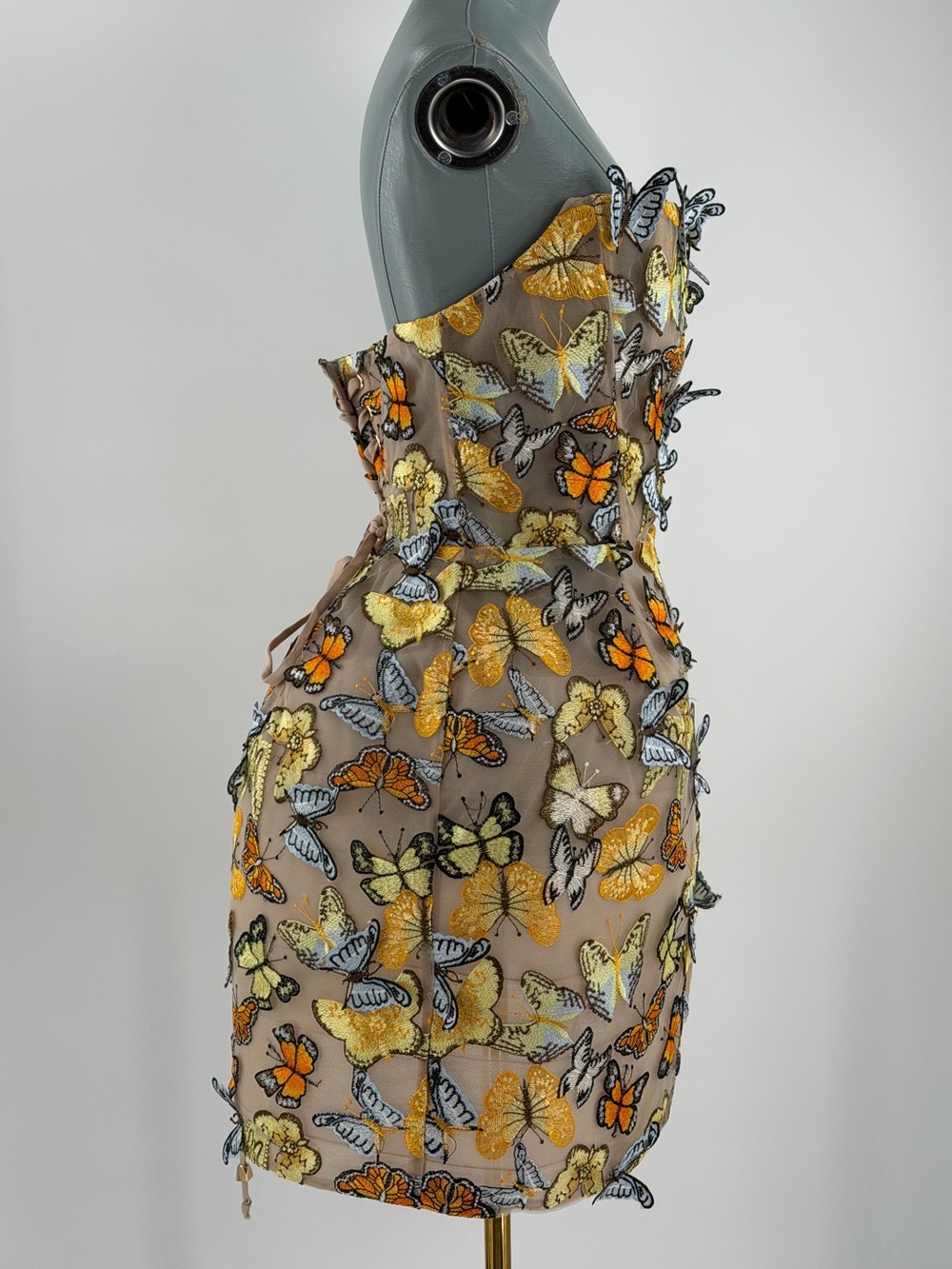 🆕 BRONX & BANCO 🧿 NWOT Bella Butterfly Maraya Strapless Mini Dress, Sz XL US10 - Picture 6 of 17